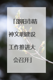 邵阳市精神文明建设工作推进大会召开