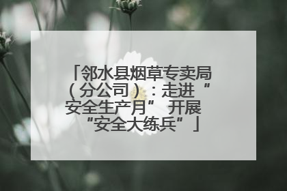 邻水县烟草专卖局（分公司）：走进“安全生产月” 开展“安全大练兵”