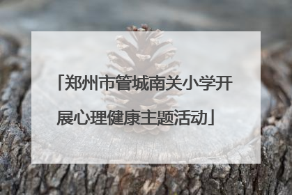 郑州市管城南关小学开展心理健康主题活动