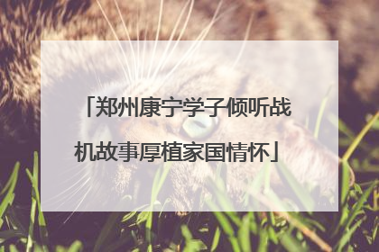 郑州康宁学子倾听战机故事厚植家国情怀