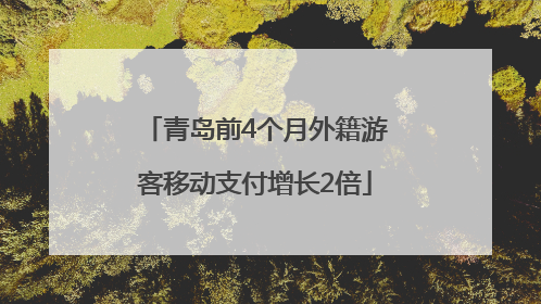 青岛前4个月外籍游客移动支付增长2倍
