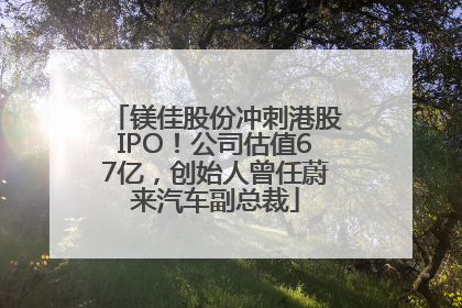 镁佳股份冲刺港股IPO！公司估值67亿，创始人曾任蔚来汽车副总裁