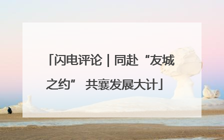 闪电评论｜同赴“友城之约” 共襄发展大计