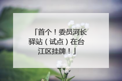 首个！委员河长驿站（试点）在台江区挂牌！