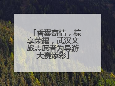 香囊寄情，粽享荣耀，武汉文旅志愿者为导游大赛添彩