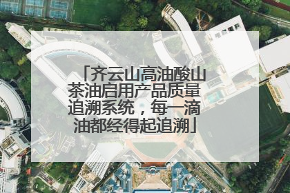 齐云山高油酸山茶油启用产品质量追溯系统，每一滴油都经得起追溯