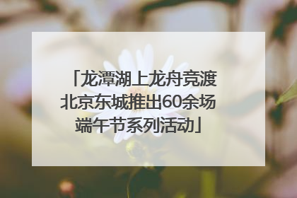 龙潭湖上龙舟竞渡 北京东城推出60余场端午节系列活动