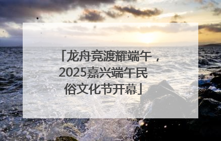 龙舟竞渡耀端午，2025嘉兴端午民俗文化节开幕