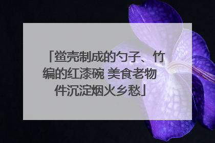 鲎壳制成的勺子、竹编的红漆碗 美食老物件沉淀烟火乡愁