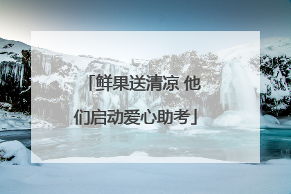 鲜果送清凉 他们启动爱心助考
