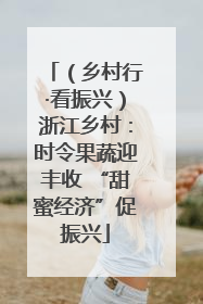（乡村行·看振兴）浙江乡村：时令果蔬迎丰收 “甜蜜经济”促振兴