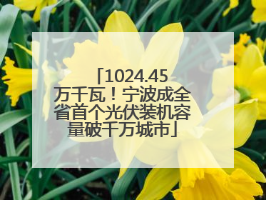 1024.45万千瓦！宁波成全省首个光伏装机容量破千万城市