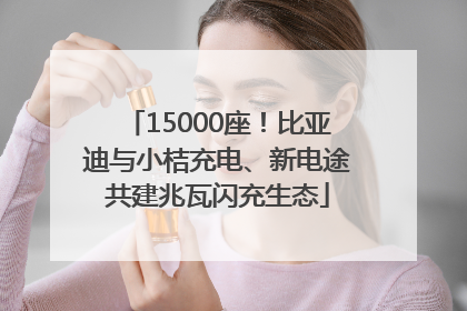 15000座！比亚迪与小桔充电、新电途共建兆瓦闪充生态