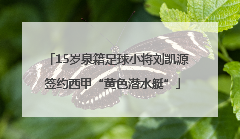 15岁泉籍足球小将刘凯源签约西甲“黄色潜水艇”