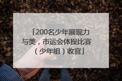 200名少年展现力与美，市运会体操比赛（少年组）收官