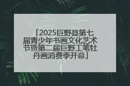 2025巨野县第七届青少年书画文化艺术节暨第二届巨野工笔牡丹画消费季开幕
