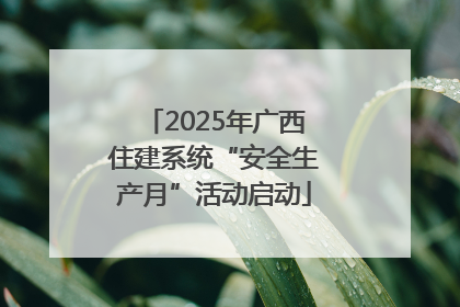 2025年广西住建系统“安全生产月”活动启动