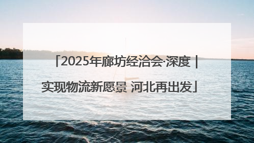 2025年廊坊经洽会·深度｜实现物流新愿景 河北再出发