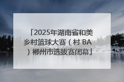 2025年湖南省和美乡村篮球大赛（村 BA）郴州市选拔赛闭幕