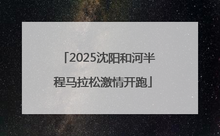 2025沈阳和河半程马拉松激情开跑