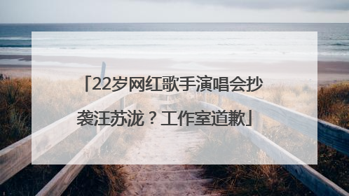 22岁网红歌手演唱会抄袭汪苏泷？工作室道歉
