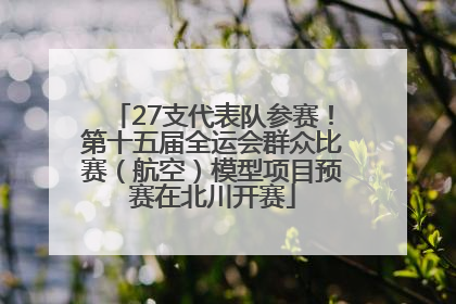 27支代表队参赛！第十五届全运会群众比赛（航空）模型项目预赛在北川开赛