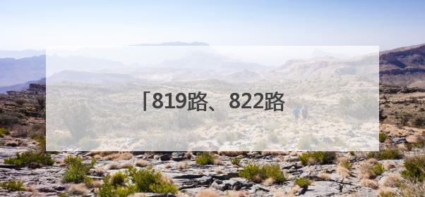 819路、822路等7条公交线路优化调整，方案征求意见中