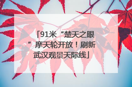 91米“楚天之眼”摩天轮开放！刷新武汉观景天际线