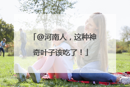 @河南人，这种神奇叶子该吃了！