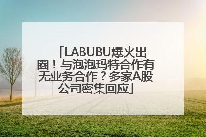 LABUBU爆火出圈！与泡泡玛特合作有无业务合作？多家A股公司密集回应