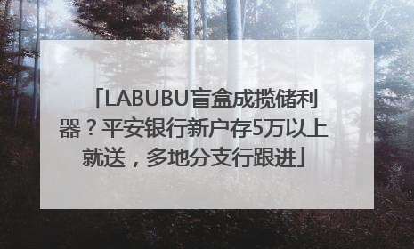LABUBU盲盒成揽储利器？平安银行新户存5万以上就送，多地分支行跟进