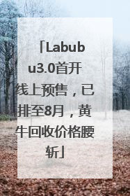 Labubu3.0首开线上预售，已排至8月，黄牛回收价格腰斩